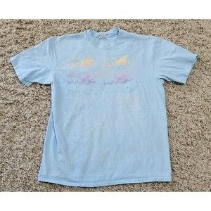 1986 Rhapsody Hanes Beefy T-Shirt * XL Flying Cat‎ Blue Single Stitch Shirt E15